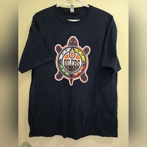 Mens Edmonton Oilers  TURTLE ISLAND  TShirt